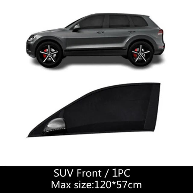 1/2pcs Car Sun Shade Auto UV Protect Curtain Cover Mesh Covers Front Rear Side Car Mosquito Net SUV Window Mesh Sunshade Nets