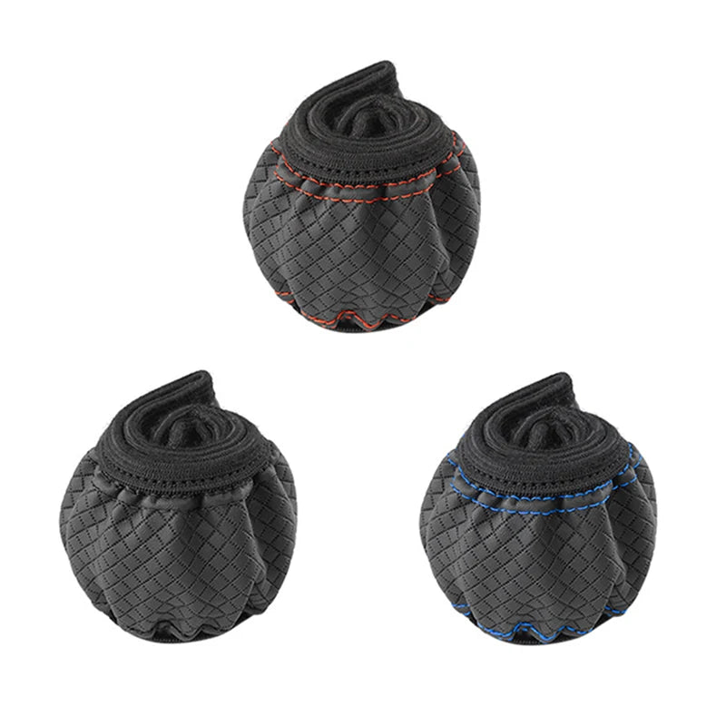 Car Steering Wheel Cover Microfiber Leather Anti Slip Cushion Universal for 37-39cm Steering Wheels