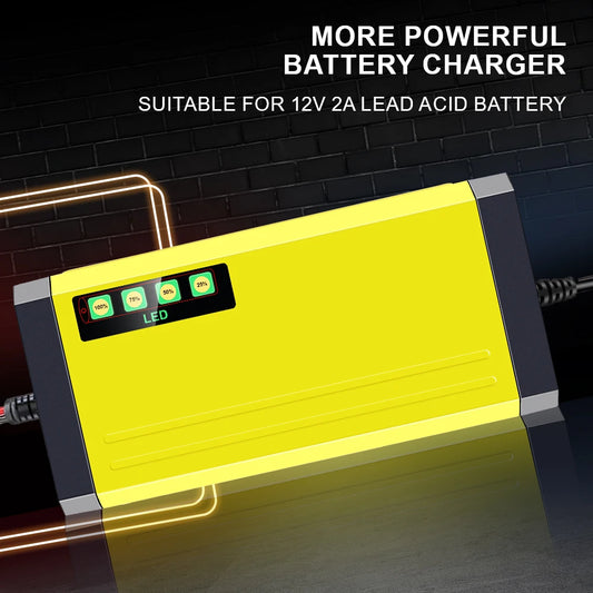 LED Display 220V Power Puls Repair Charger Wet Dry Lead Acid Battery Moto Truck Battery Charger Car Battery Charger 12V 2A