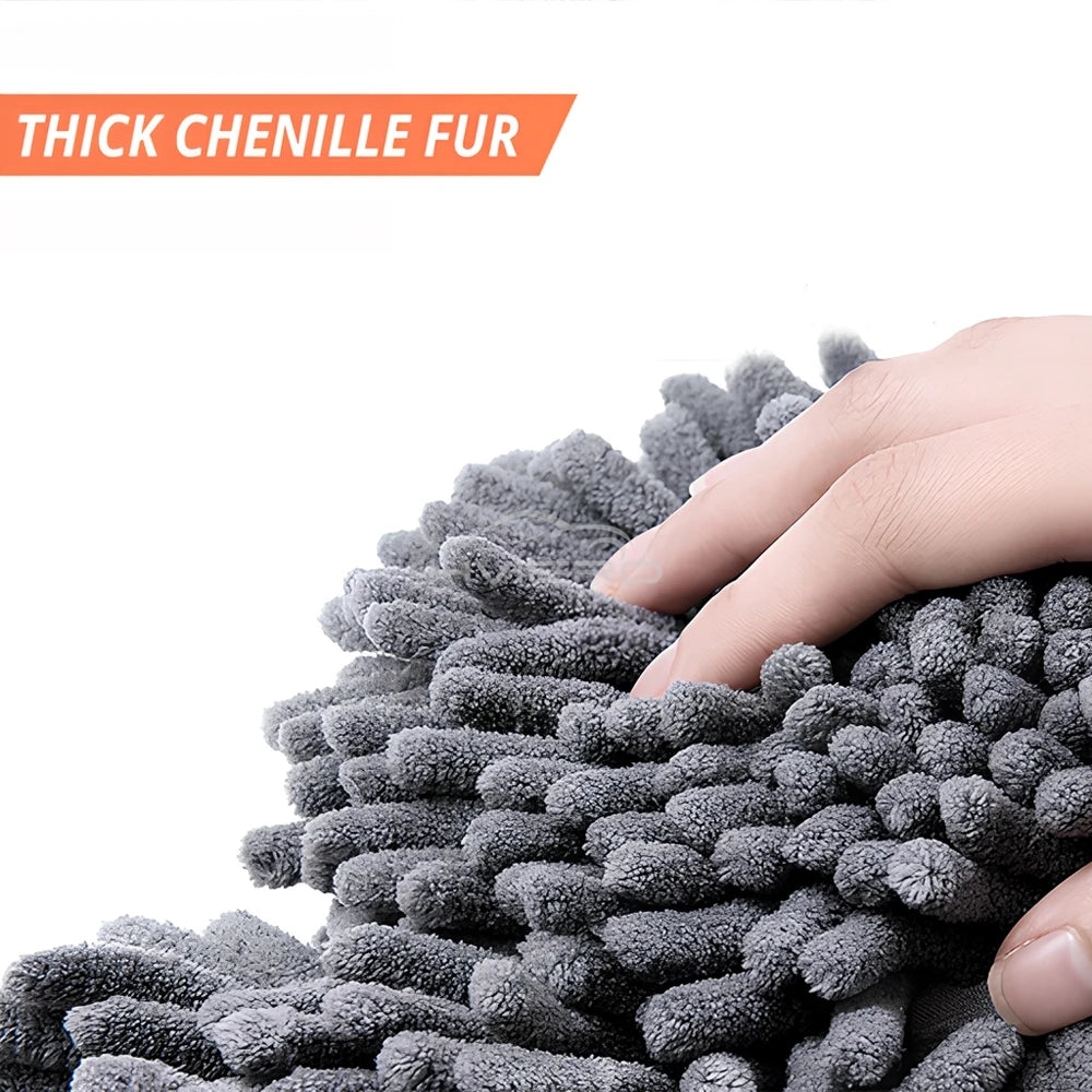 1pcs Multipurpose Car Cleaning Brush Washer Mop Chenille Double Brushs Head Roof Window Clean Three-Section Telescopic Wash Tool