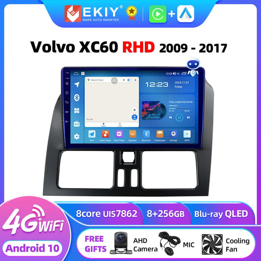 EKIY For Volvo XC60 2009 - 2013 RHD Wireless CarPlay Android Auto Radio Car Multimedia Video Player Stereo GPS Navi 2din DVD HU