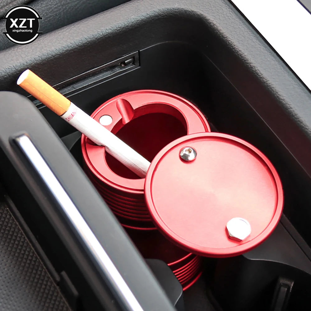 High Quality Aluminum Alloy Temperature Car Ashtray Portable Car Ashtray Home Office