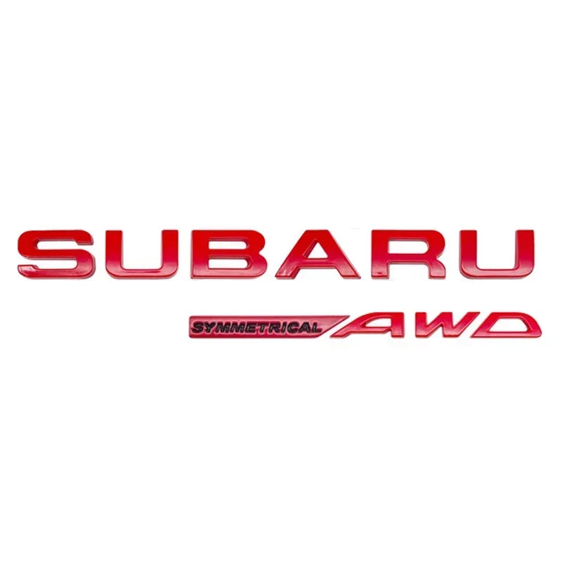 Car Rear Trunk Metal Emblem Stickers Auto Body Badge for Subaru BRZ SYMMETRICAL AWD Logo Tribeca XV STI Forester Impreza