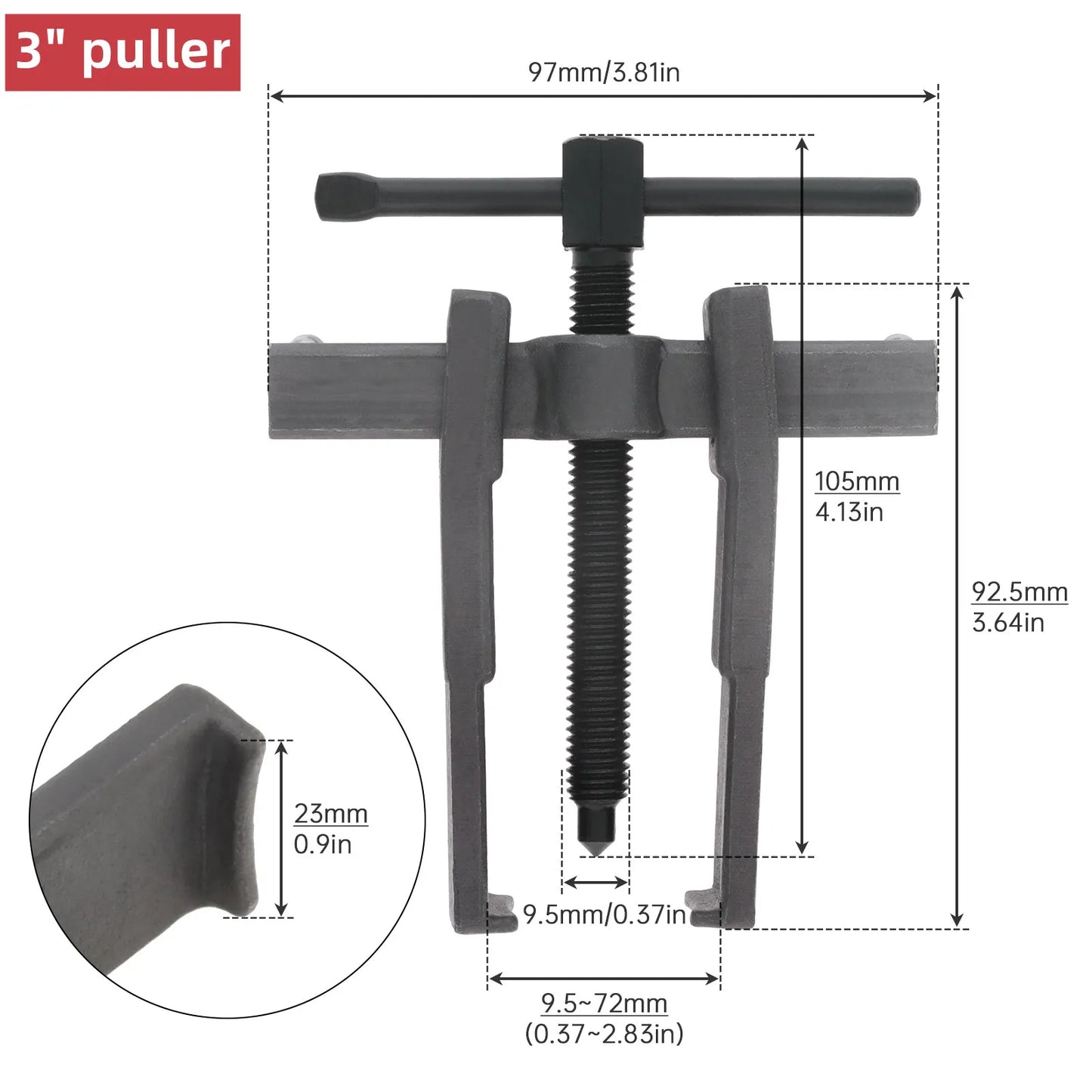3/4/6/8/10 Inch 2-Jaw Puller Bearing Removal Tool Adjustable Car Inner External Bearing Puller Extractor Auto Repair Tool
