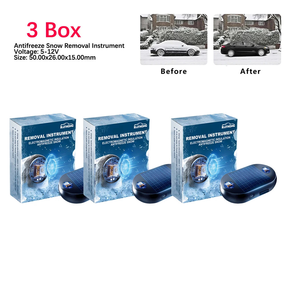 Solar Antifreeze Electromagnetic Molecular Windshield Car Snow Removal Instrument Window Glass Defogging & Defrosting & Deicing