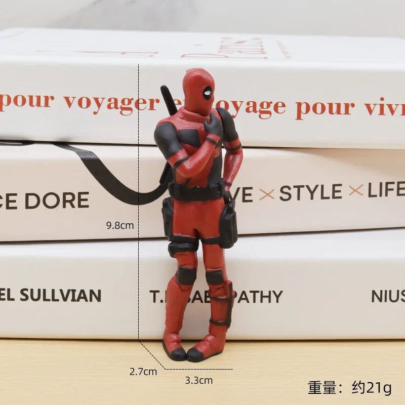 Desk Decoration Deadpool Car Home Office Marvel 8cm X-MAN Funny Cute Figure Model Toys