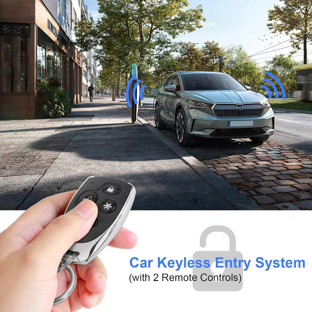 Universal Car Auto Burglar Alarm Protection with Siren and Wiring Harness Vehicle Security System Programmable Anti-Theft System