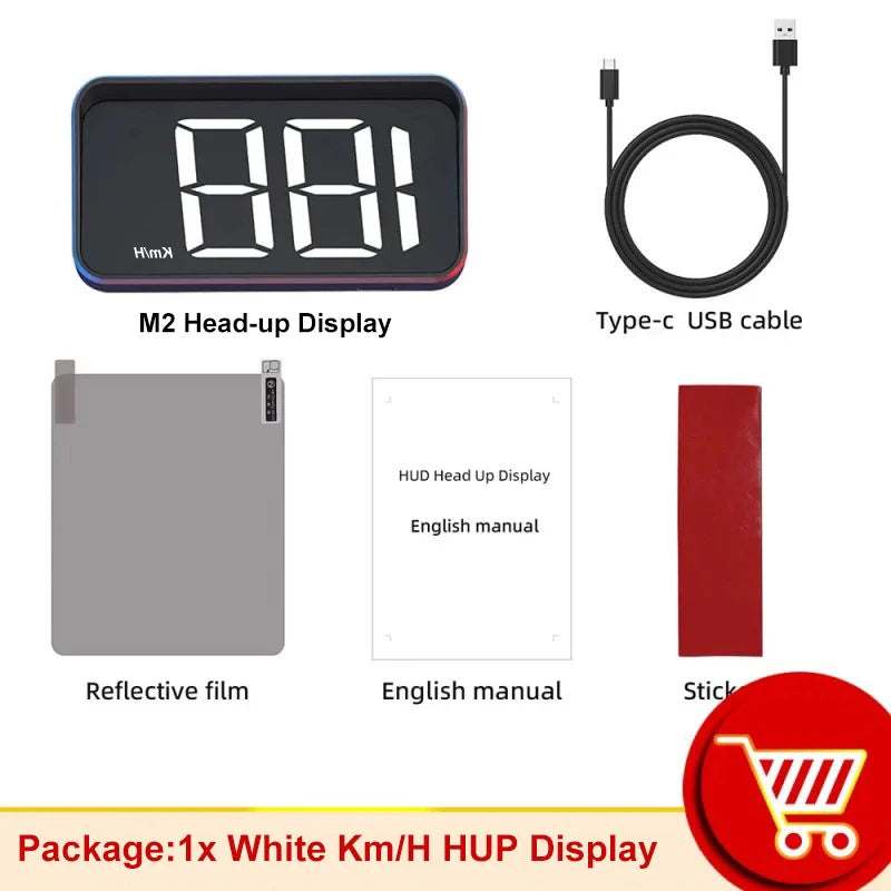 Car Speedometer HUD Head Up Display Digital Speed Meter Windshield Projector Vehicles Truck Auto Electronics Accessories