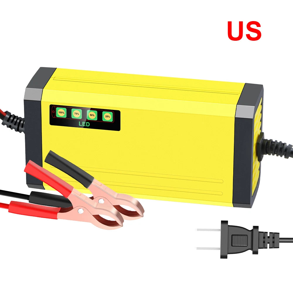 LED Display 220V Power Puls Repair Charger Wet Dry Lead Acid Battery Moto Truck Battery Charger Car Battery Charger 12V 2A