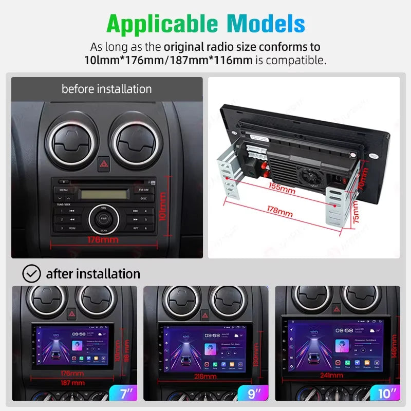 Junsun 7" 9" Universal CarPlay Android Auto Radio for VW Volkswagen Fiat Renault Nissan Hyundai 4G Wifi Car Multimedia autoradio
