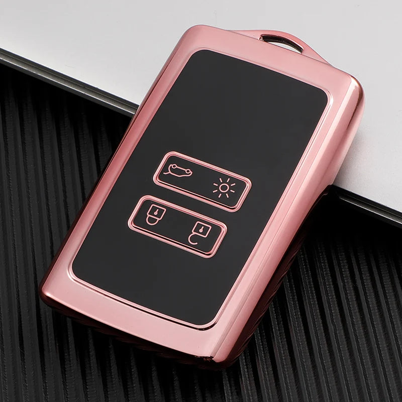 NEW TPU Car Key Case Full Cover for Renault Koleos Kadjar Megane Talisman Captur Espace Clio 2016-2019 4 Button Accessories