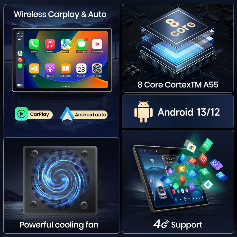 Junsun X7 MAX 13.1“ 2K AI Voice Wireless CarPlay Android Auto Car Radio For Renault Clio 4 ZOE 2012-2019 Multimedia autoradio