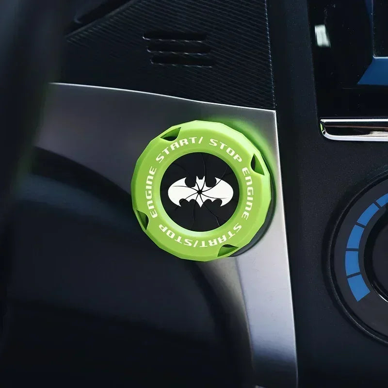 Car One-touch Start Stop Button Cover Decorative Ring Creative Knob Ignition Switch Modified Universal Printed Protective Cover