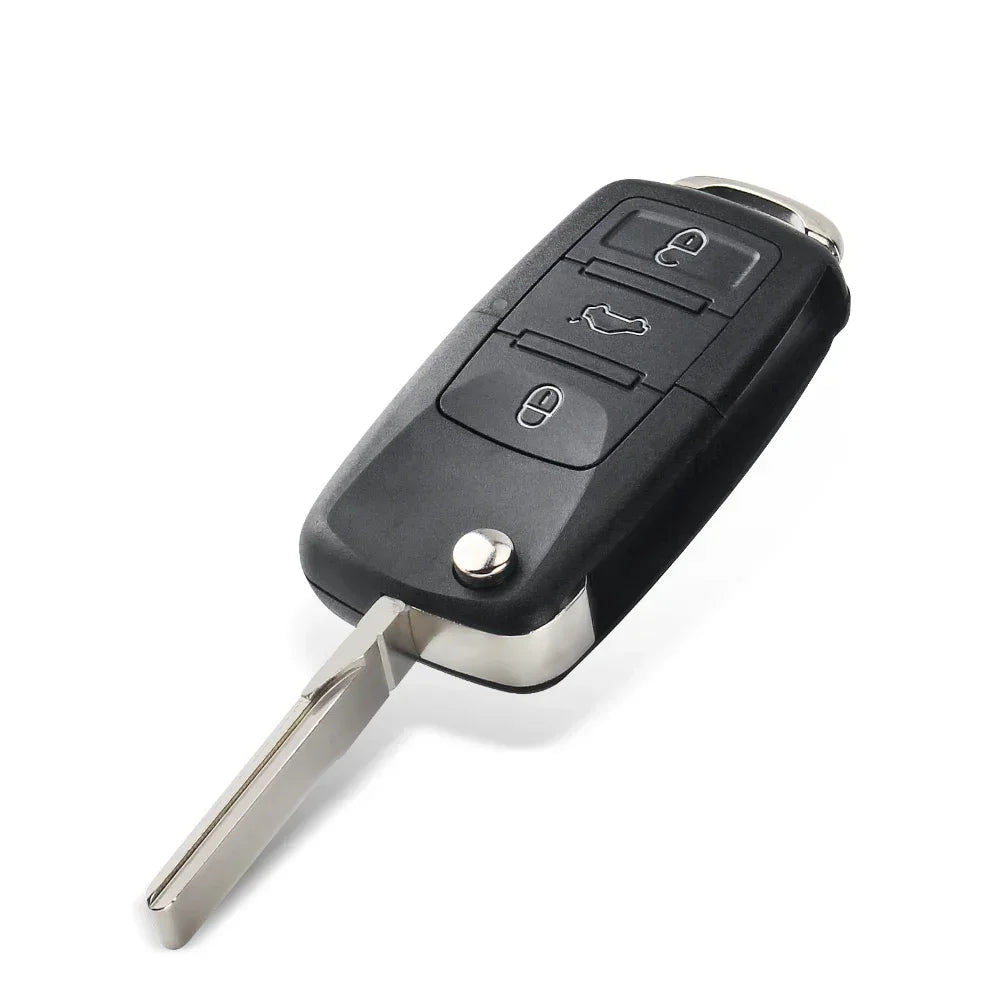 KEYYOU 5pcs 2/3/4 Buttons Folding Car Remote Key Shell Case Fob For VW Passat Polo Golf Touran Bora Ibiza Leon Octavia Fabia