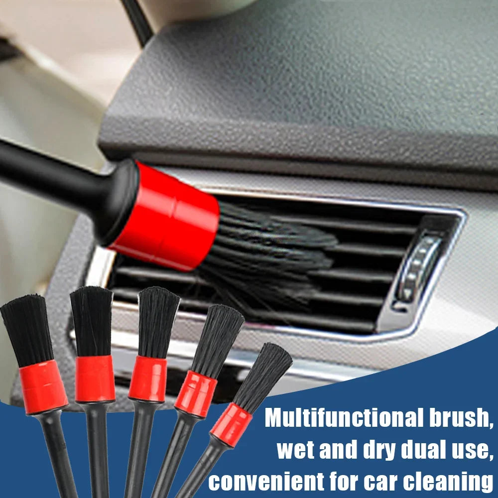 Detailing Brush Set Power Scrubber Drill Brushes Car Polish Pads Car Cleaning Brush For Car Air Vents Rim Dirt Dust Clean Tools