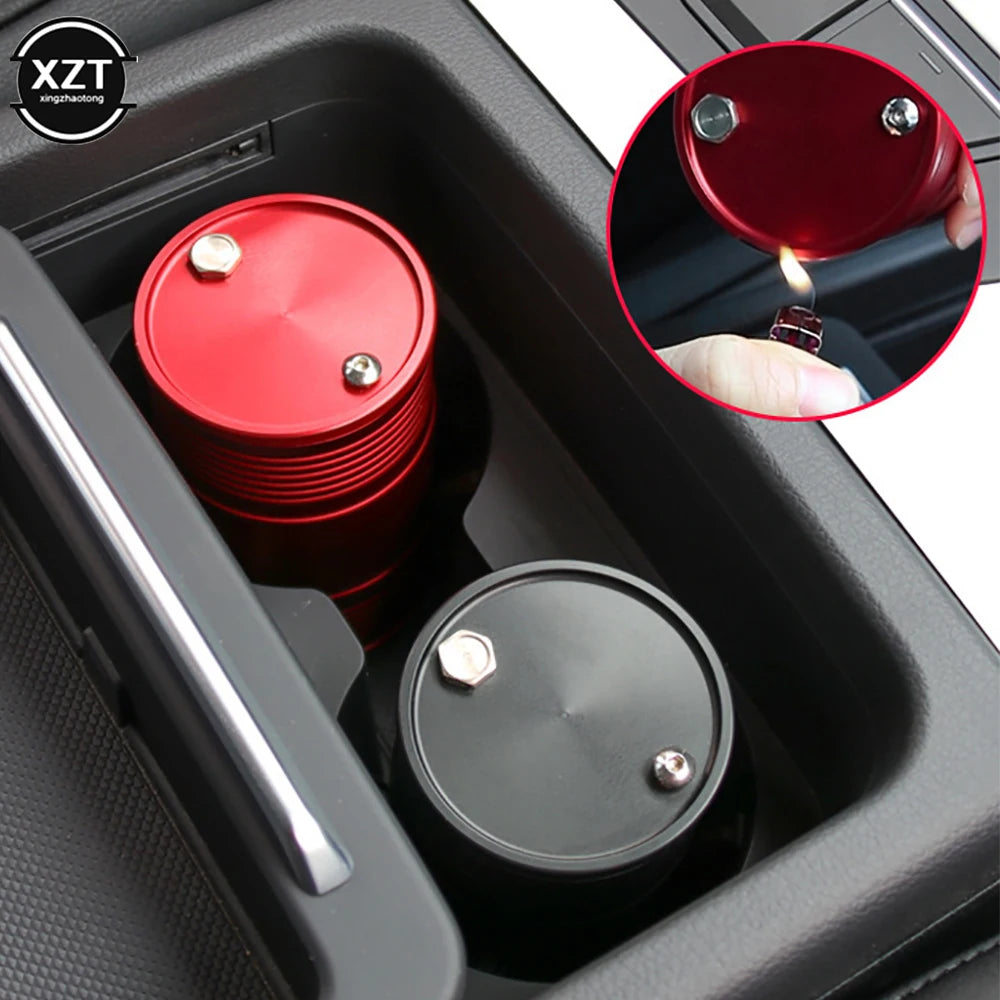 High Quality Aluminum Alloy Temperature Car Ashtray Portable Car Ashtray Home Office