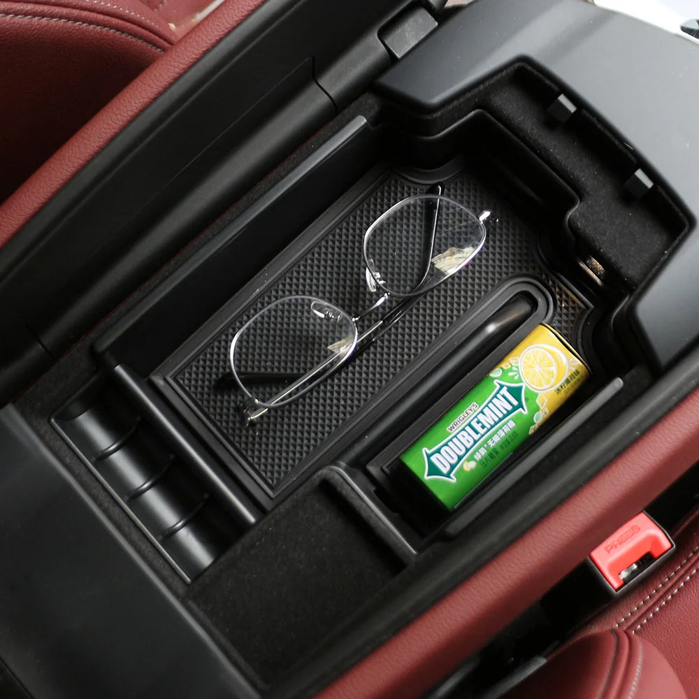 For BMW 5 Series G30 G31 2020-2023 Storage Box Car Central Armrest ABS Storage Box Organizer for BMW 5 Series Accessories