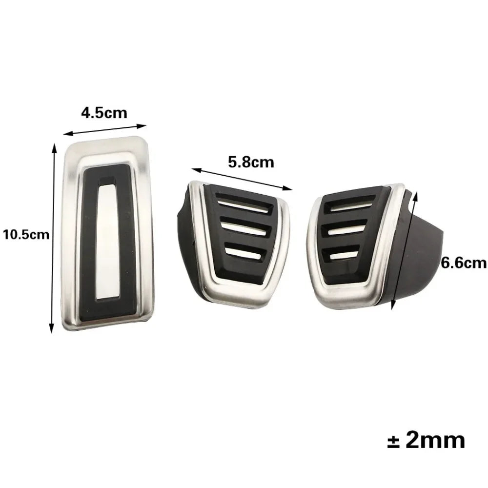 LHD Stainless Steel Car Pedals for Audi Q2 2016 - 2024 A3 8V 2013-2019 Gas Brake Foot Rest Pedal Pad Cover Accessories