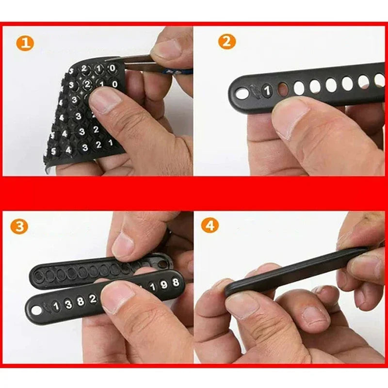 Car Key Chain Deluxe Leather Key Lanyard Cell Phone Number Card Pendant Anti-Lost Metal Buckle Car Key Decoration Accessories