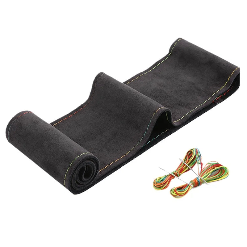 DIY Suede Hand-Stitched With Thread Needle Car Steering Wheel Cover For Ford Focus 2 3 4 5 Mondeo MK2 MK3 MK4 MK7 Fiesta Fusion