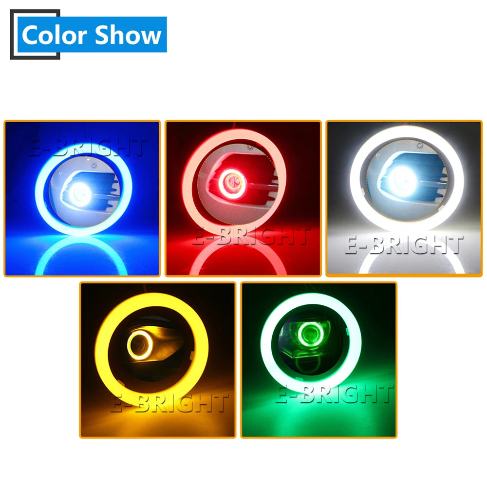 1X Angel Eyes Halo Ring COB Led Car Motorcycle Scooter Headlight Decorative Fog Width Light 12V 24V White Red Blue Green Amber