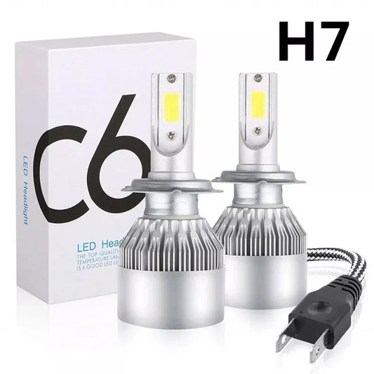 car led headlights C6 H4 H7 H11 9005 9006 7600LM 36W LED Car Headlight Hi / Lo Beam Light Bulbs colour 6000K