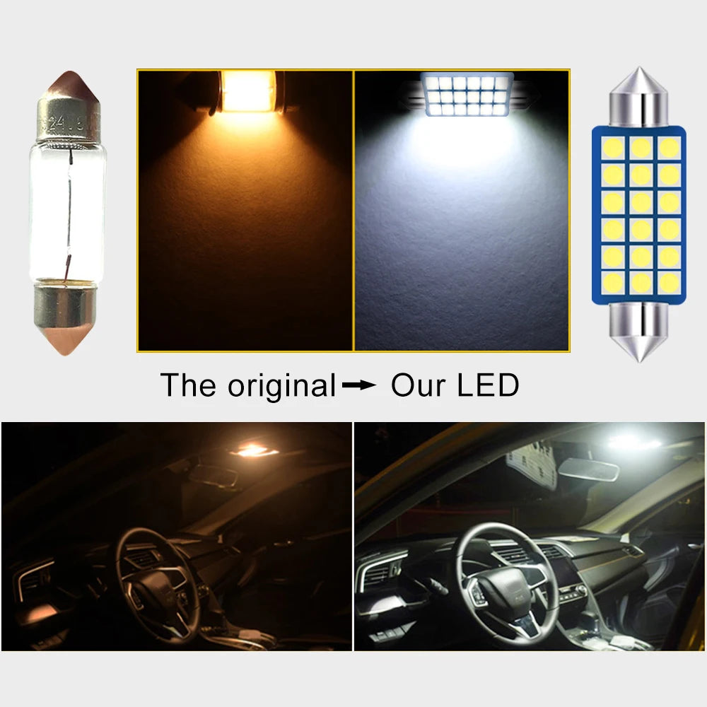 For BMW 3 Series E36 E46 M3 316i 318i 323i 325i 320i 328i 318d 320d 330d Car LED Bulb Interior Dome Lamp Trunk Light Accessories