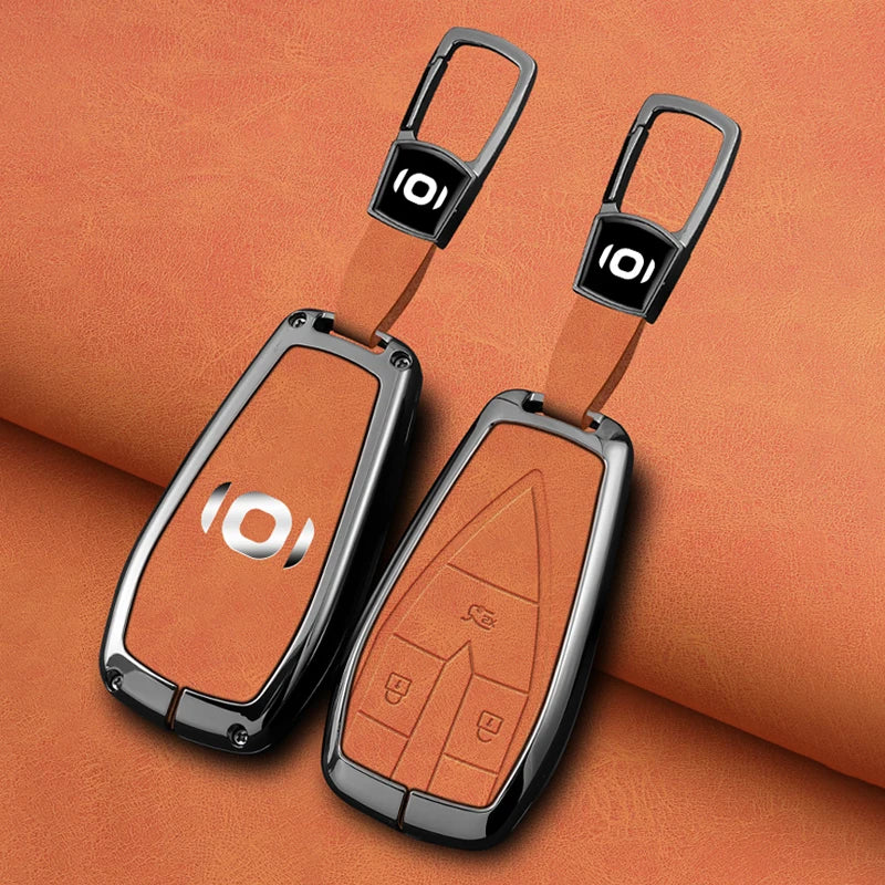 Zinc Alloy For Changan Qiyuan A05 Key Sleeve Q05 A07 Full Package A06 Shell E07 Buckle Simple Alcantara Auto Interior Accessorie