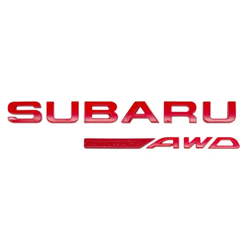 Car Rear Trunk Metal Emblem Stickers Auto Body Badge for Subaru BRZ SYMMETRICAL AWD Logo Tribeca XV STI Forester Impreza