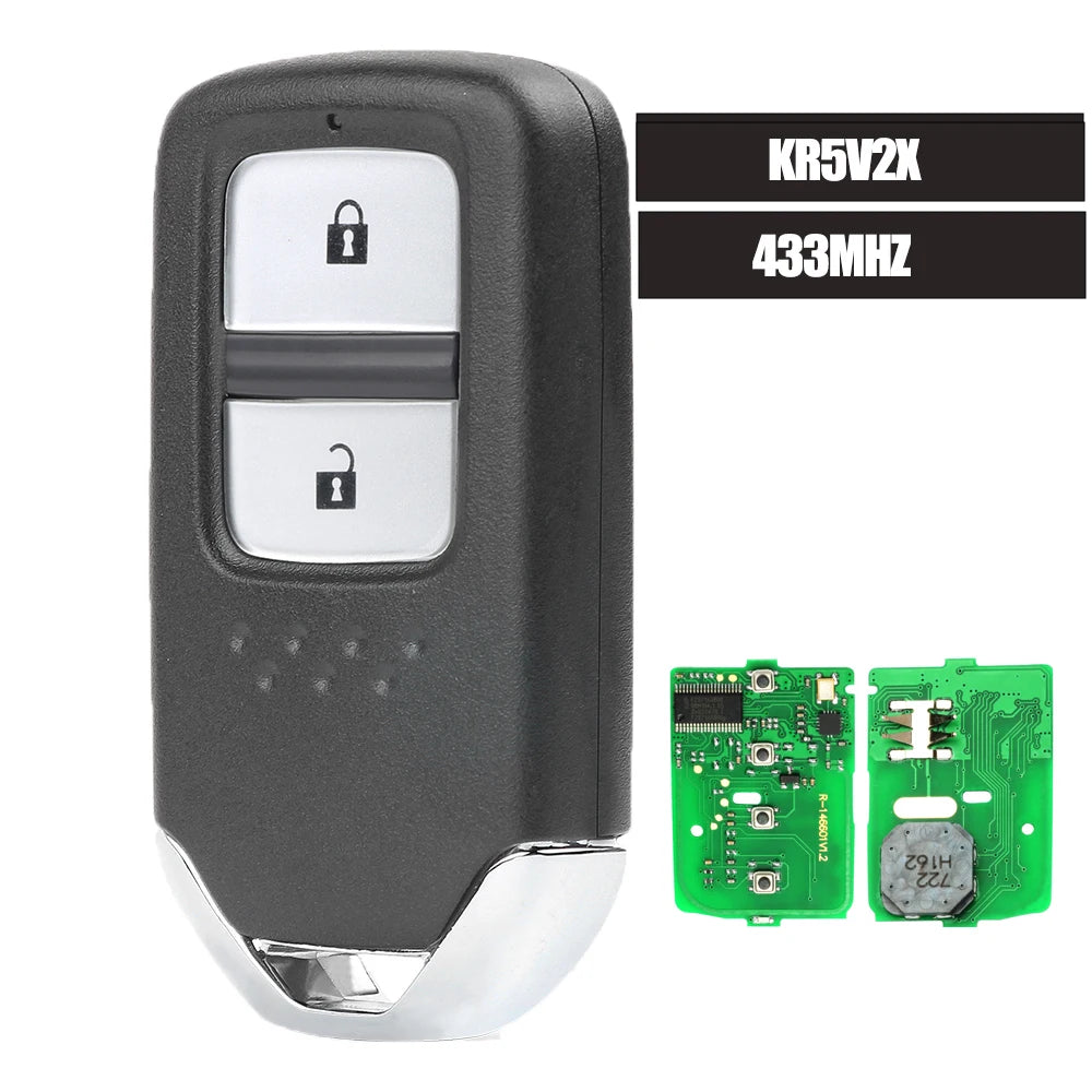 KEYECU KR5V2X 433MHz ID47 Original Chip Promixity Car Remote Control Key For Honda Fit City Greiz Jazz XRV Venzel HRV CRV
