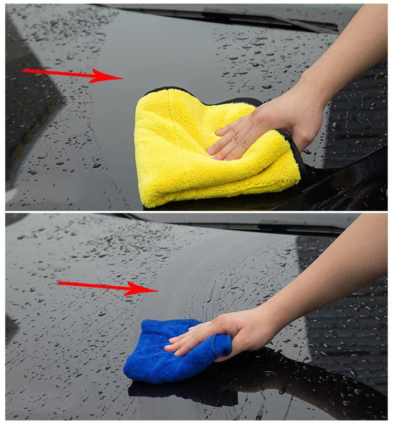 Microfiber Car Cleaning Towels Car Wash Drying Cloth Hemming Microfiber Towel Care Wash Cloth Car Detailing Accessories