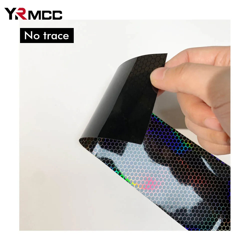 Car Laser Honeycomb Headlights Taillight Lamp Vinyl Wrap Automobile Headlight Tint Waterproof Film Fog Light Taillight Stickers