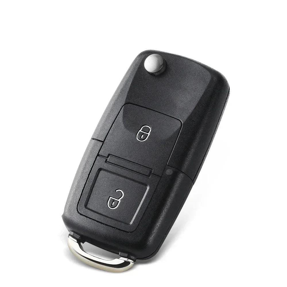 KEYYOU 5pcs 2/3/4 Buttons Folding Car Remote Key Shell Case Fob For VW Passat Polo Golf Touran Bora Ibiza Leon Octavia Fabia