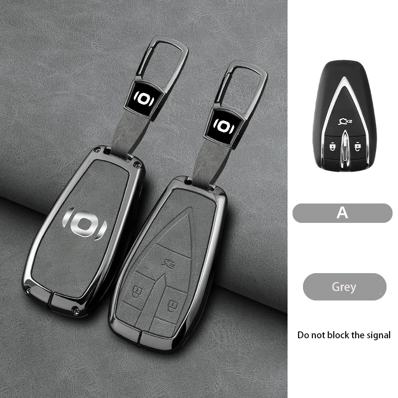Zinc Alloy For Changan Qiyuan A05 Key Sleeve Q05 A07 Full Package A06 Shell E07 Buckle Simple Alcantara Auto Interior Accessorie