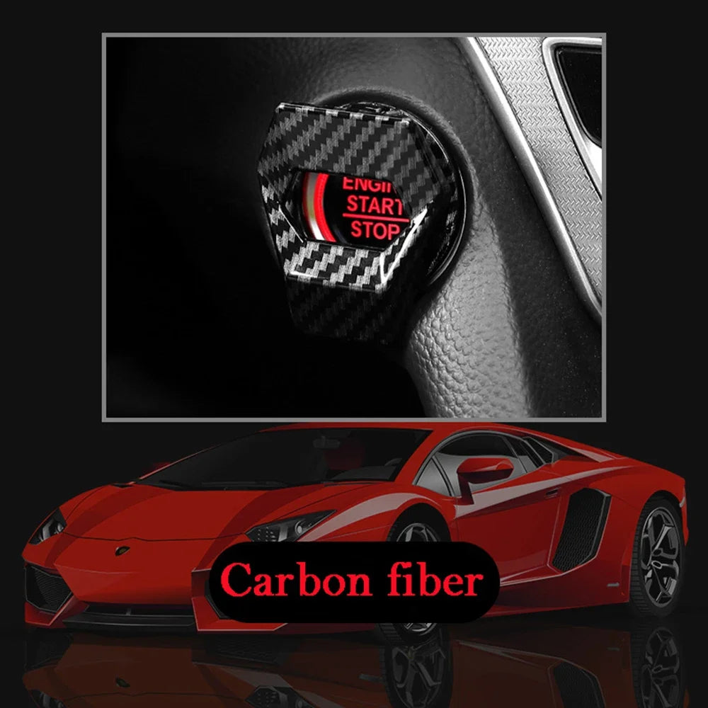 2021new Car Engine Start Stop Switch Button Cover Decorative Auto Accessories Push Button Sticky Cover Car Interior Car-Styling