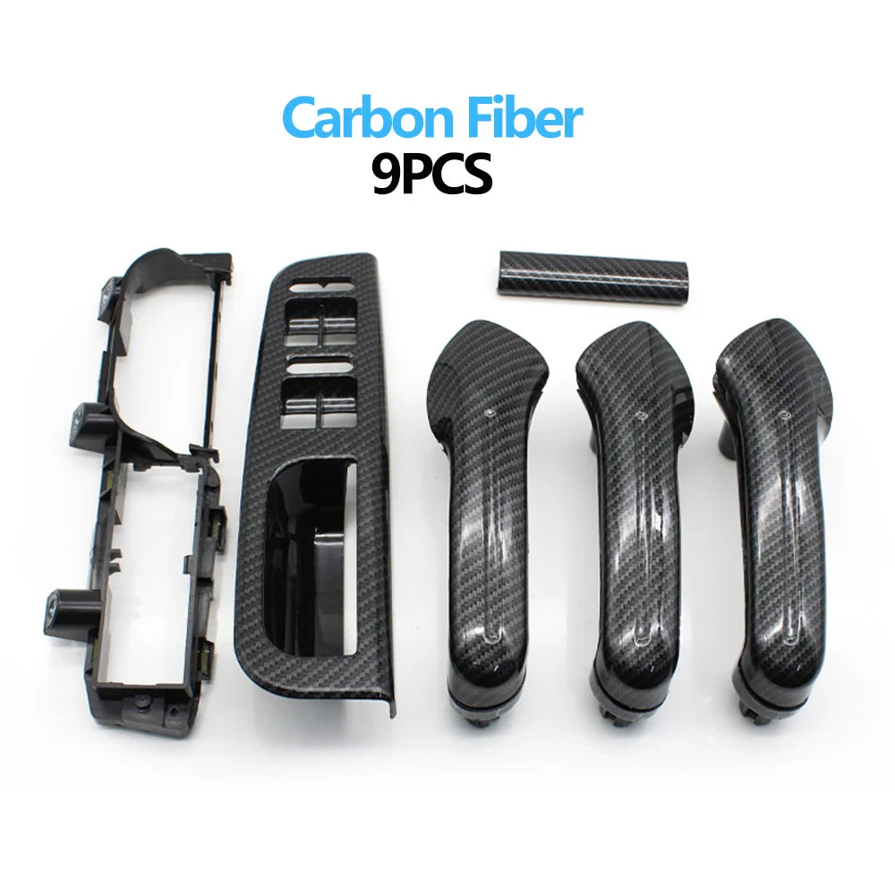 Carbon Fiber LHD Car Front Rear Left Right Door Pull Grab Handle For VW Bora Golf 4 MK4 Jetta 1999 2000 2001 2002 2003 2004