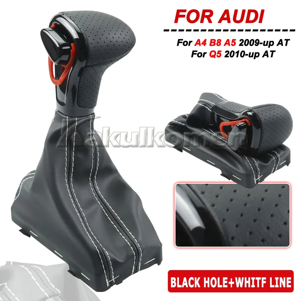 For Audi A4 B8 2009-up/A5 2008-up/Q5 2009-2015/A6 C6 2006-2011/A6L C7 2012-2018 car Leather GEAR Shift Knob shift knobs