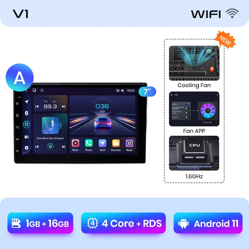 Junsun 7" 9" Universal CarPlay Android Auto Radio for VW Volkswagen Fiat Renault Nissan Hyundai 4G Wifi Car Multimedia autoradio