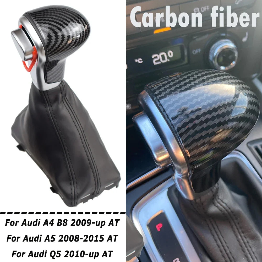 For Audi A4 B8 2009-up/A5 2008-up/Q5 2009-2015/A6 C6 2006-2011/A6L C7 2012-2018 car Leather GEAR Shift Knob shift knobs