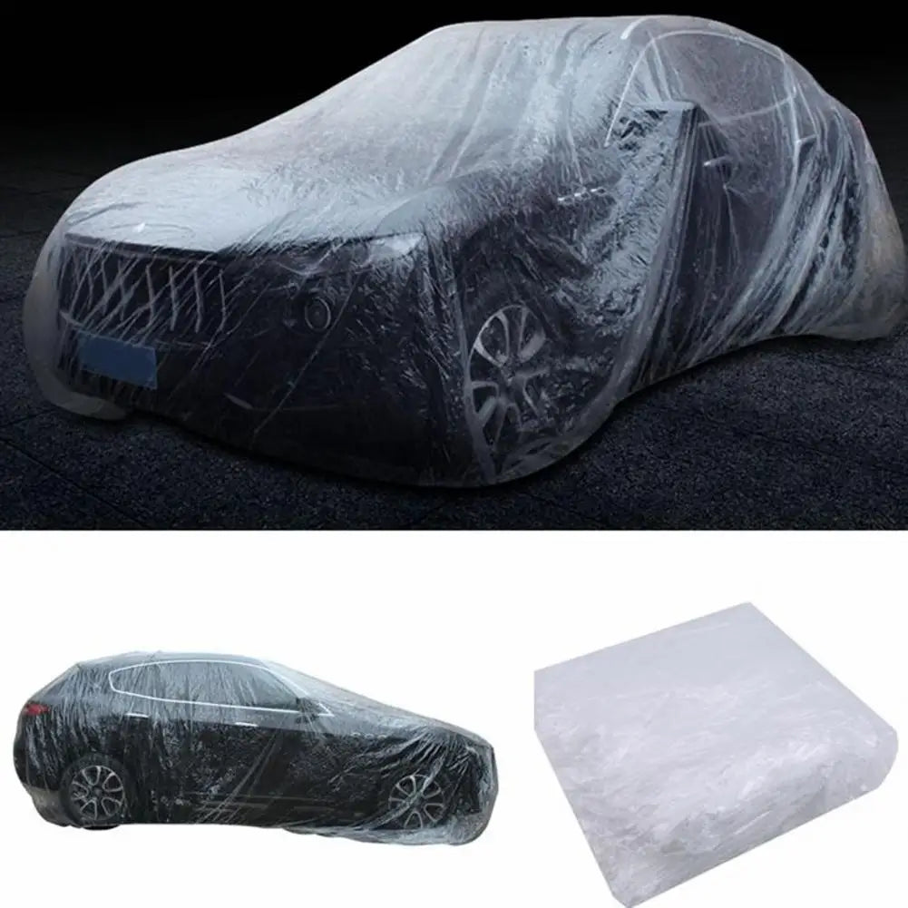 Disposable Car Cover Sun Shade Auto Accessories Universal Disposable Garage Clear Car Cover for Car
