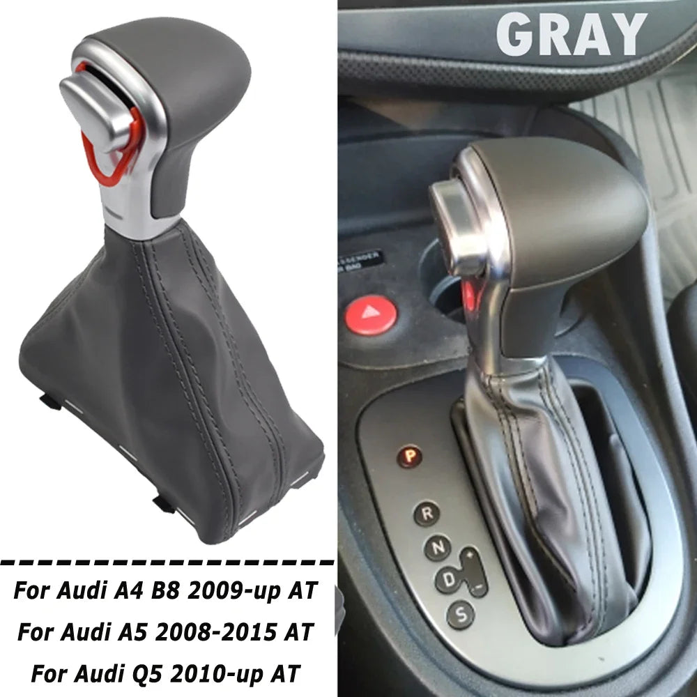 For Audi A4 B8 2009-up/A5 2008-up/Q5 2009-2015/A6 C6 2006-2011/A6L C7 2012-2018 car Leather GEAR Shift Knob shift knobs