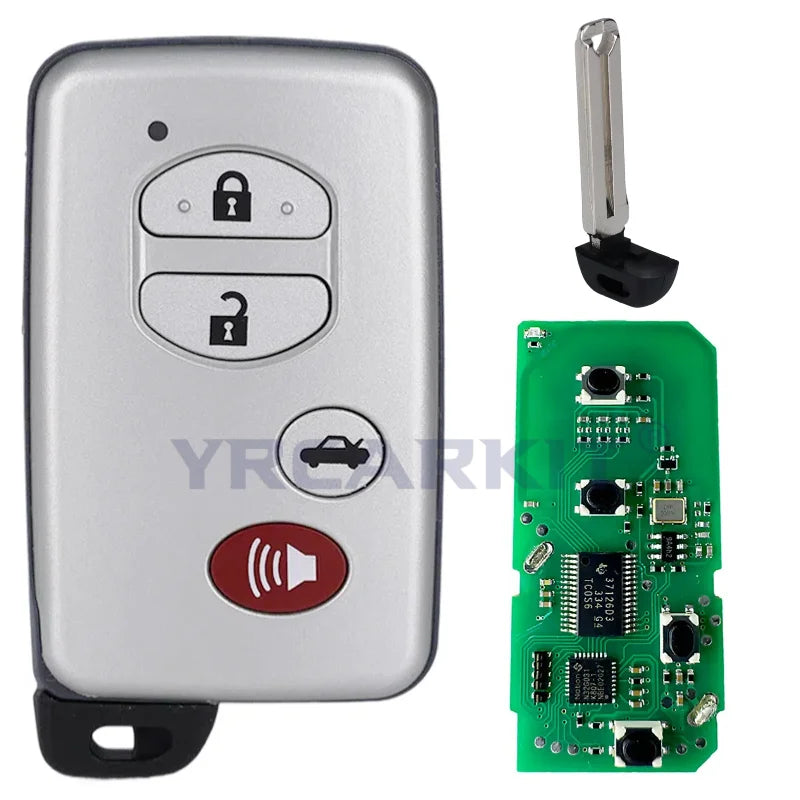 Car Smart Remote Key For Toyota Land Cruiser Prado Camry Crown Aurion LC200 A433 F433 Car Smart Key Fob Car Key 4D Chip 433Mhz