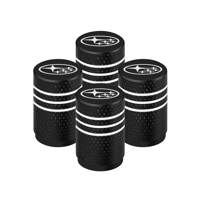 4pcs Metal Car Tire Valve Cap Car Tyre Air Stems Cover For SUBARU Forester Impreza Legacy Outback WRX STI BRZ XV Car Accessories