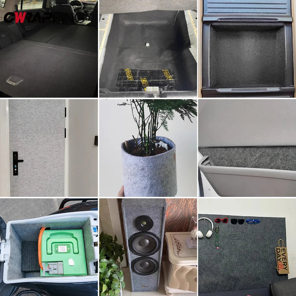 Car Lining Carpet Felt DIY Self Adhesive Non-Woven Fabric Subsidy Renew Felt Carpet Interior Repair Stickers for Cars 50x100cm
