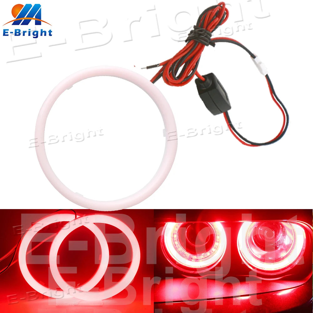 1X Angel Eyes Halo Ring COB Led Car Motorcycle Scooter Headlight Decorative Fog Width Light 12V 24V White Red Blue Green Amber