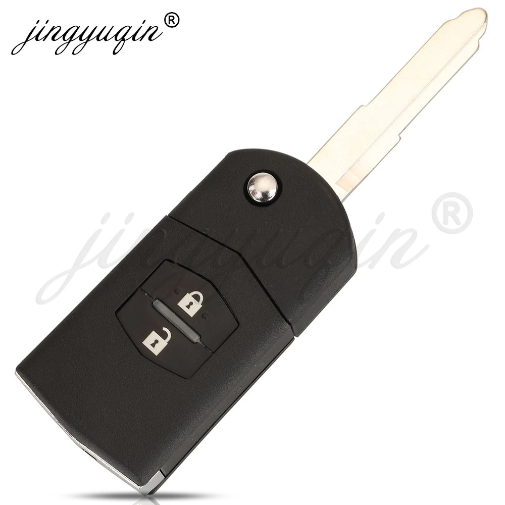 jingyuqin 41521 2/3Buttons Flip Remote Car Key 433MHZ 4D63 Chip For Mazda 3 6 M3 M6 2003-2011 2012+ 41781 Aoto Fob Control