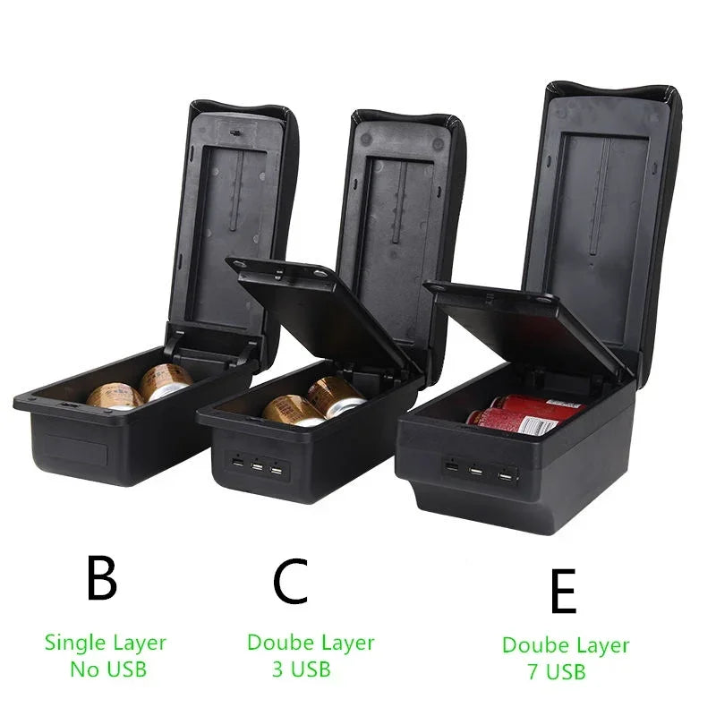 For Honda Civic 7 Generation Armrest Box Central Store Content Car-styling Decoration with Cup Holder USB Accessories