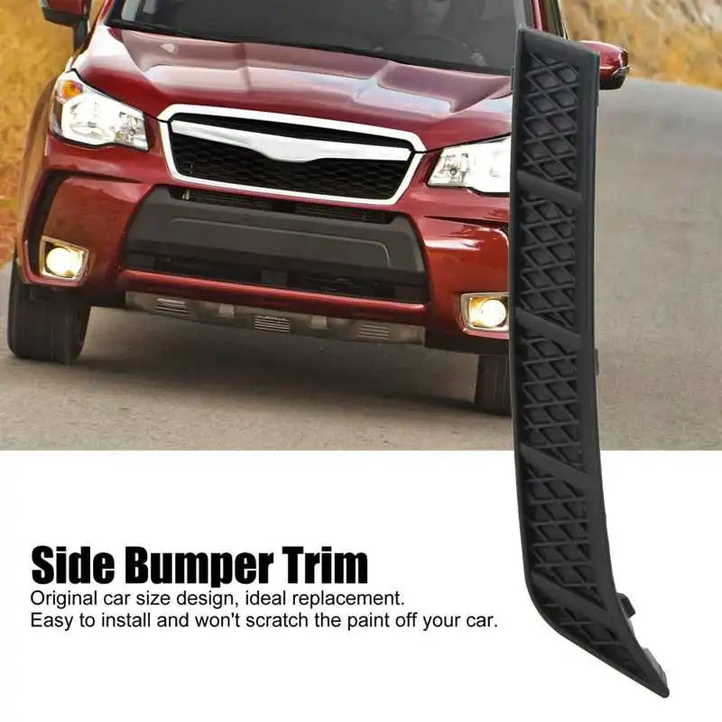 1pc Car Front Bumper Grille Molding Side Cover Trim Black ABS Replacement for Subaru Forester 2014 2015 2016 2017