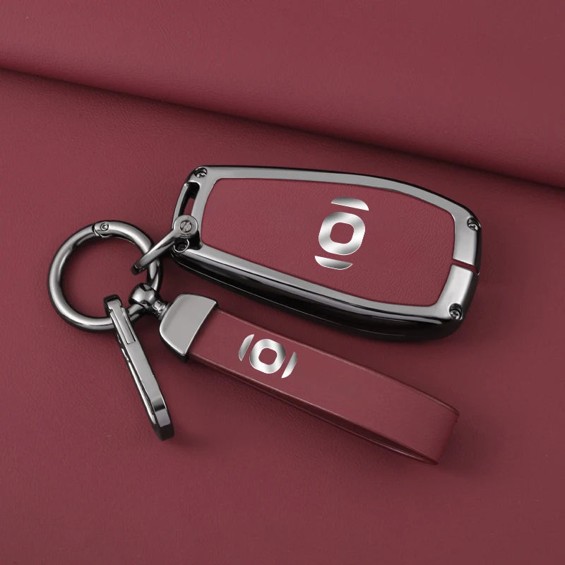 Zinc Alloy For Changan Qiyuan A05 Key Sleeve Q05 A07 Full Package A06 Shell E07 Buckle Simple Alcantara Auto Interior Accessorie