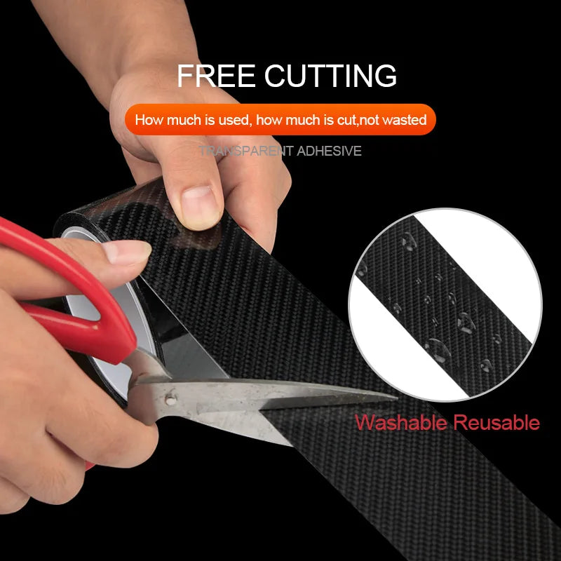 SEAMETAL Car 5D Carbon Fiber Vinyl Wrap Film Black Self Adhesive Car Wrap Foil Anti Scratch Sticker Waterproof Car Accessories